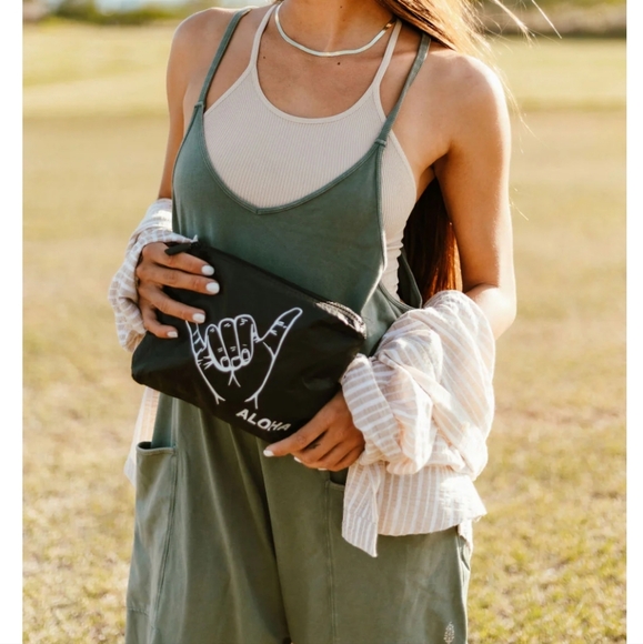 Free People Movement Women's L Hot Shot Onsie With drop crotch, Sea Grass - Picture 8 of 11